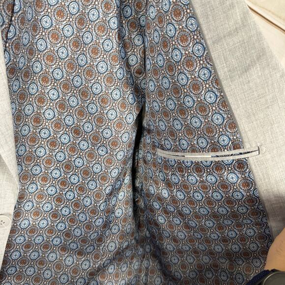 Stacy Adams Light Gray Single Two-Button Closure Suit Jacket Size 42R/36W - Picture 8 of 13